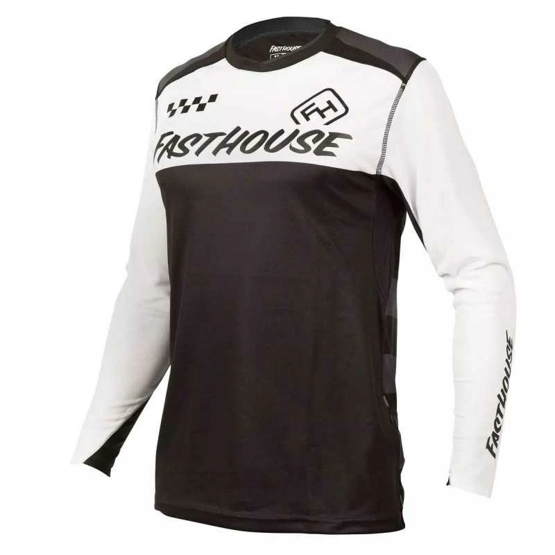 Maillot Fasthouse Alloy Block Blanc Noir 3 Maillot Fasthouse Alloy Block Blanc Noir