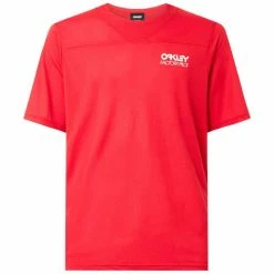 Maillot Oakley Cascade Trail Manches Courtes Rouge -Vtt-Bmx Soldes maillot oakley cascade trail manches courtes rouge 2