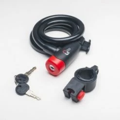 Vtt-Bmx Soldes 22 Antivol Qloc Spirale à Clé Ø10 - 1500MM